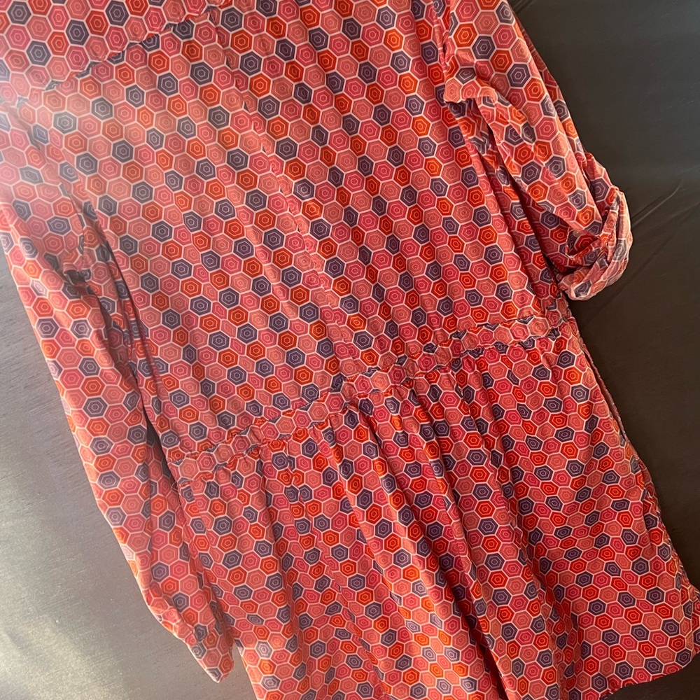 GAP Vintage Drawstring Waist Geo Print Dress/Tunic Size M - Picture 9 of 10